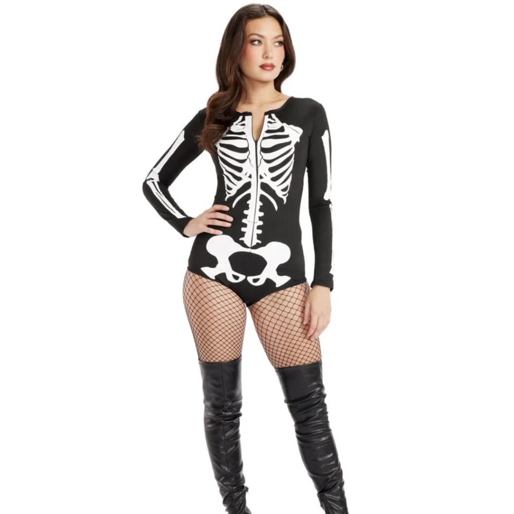 NWOT Tipsy Elves Sexy Skeleton Bodysuit Costume